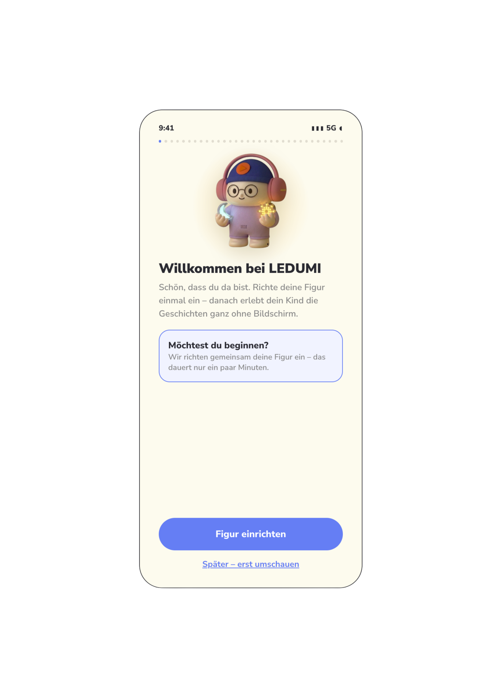 Ledumi App: Figur einrichten